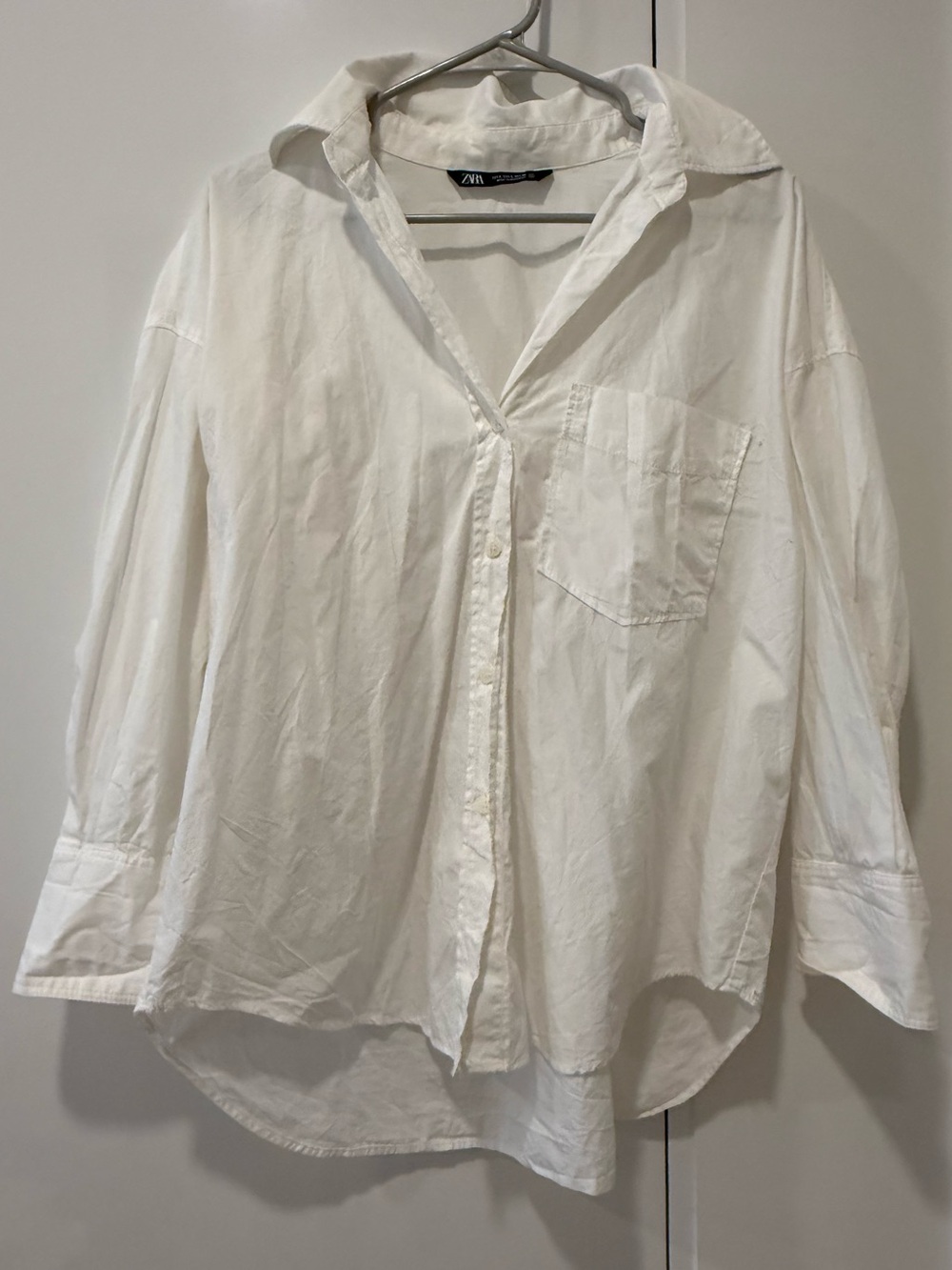Zara White Button-Down Shirt